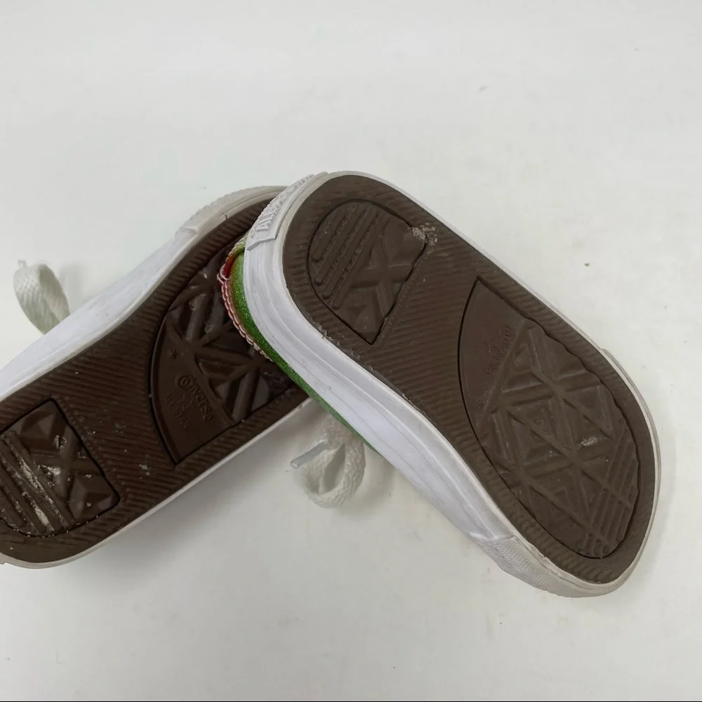 CONVERSE Toddler Rainbow Sparkle Tie Lace Sneakers size 4